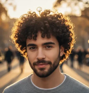 Natural Curly Blowout Taper