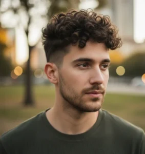 Low Blowout Taper Curly Hair