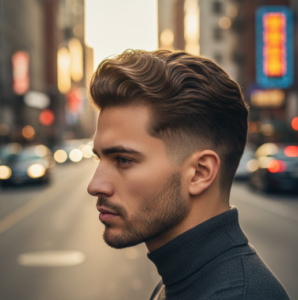 Mid Blowout Taper Wavy Hair