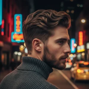 Low Blowout Taper Wavy Hair