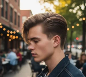 Blowout Taper Straight Hair with Fringe