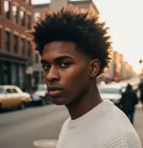 Textured Afro Blowout Taper