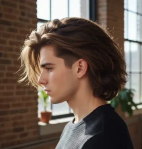 Long Blowout Taper Fade