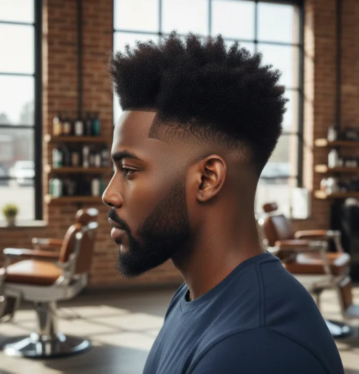 Blowout Taper Temple Fade