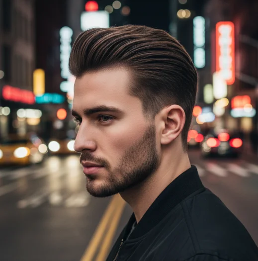 Blowout Taper Straight Hair with Line Up