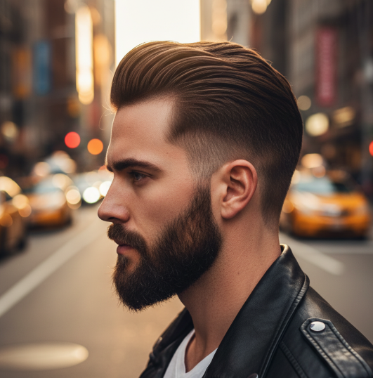 slick back blowout taper